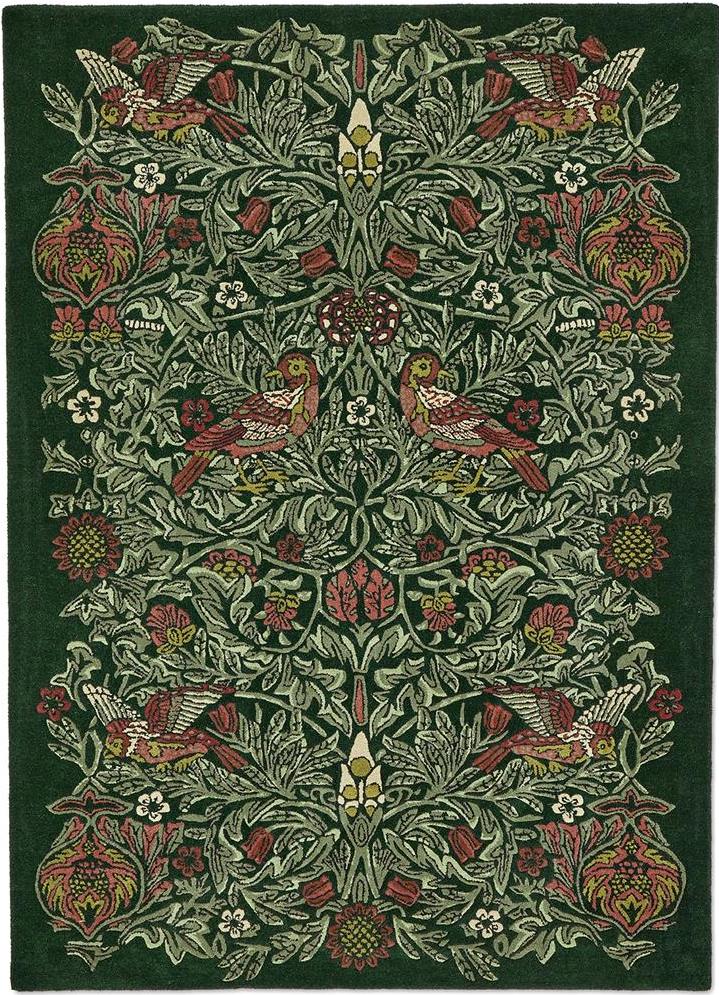 Tapete Lã Bird Tump Verde | Tamanho: 140 × 200 cm