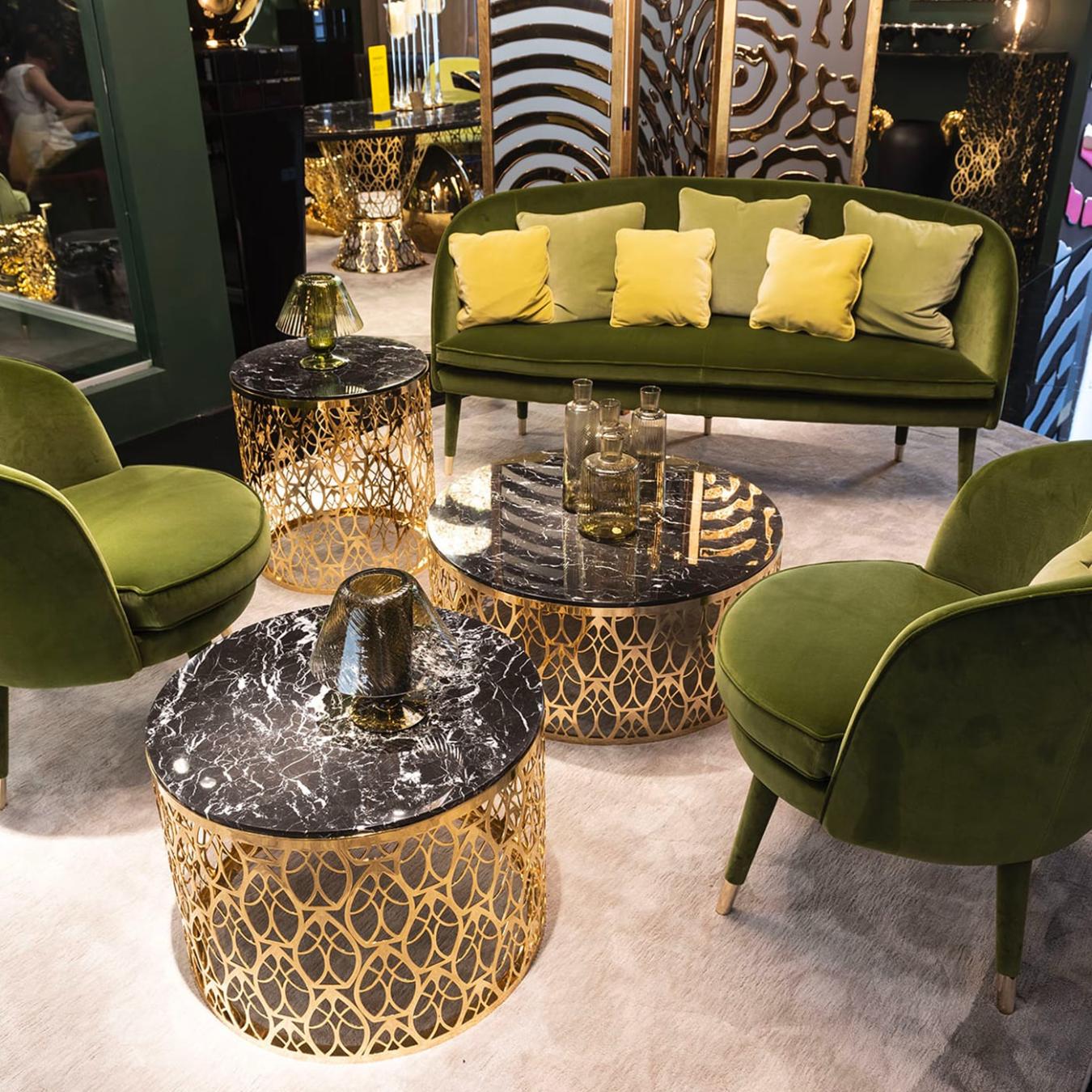 Mesa de Centro Cabaret Dourada