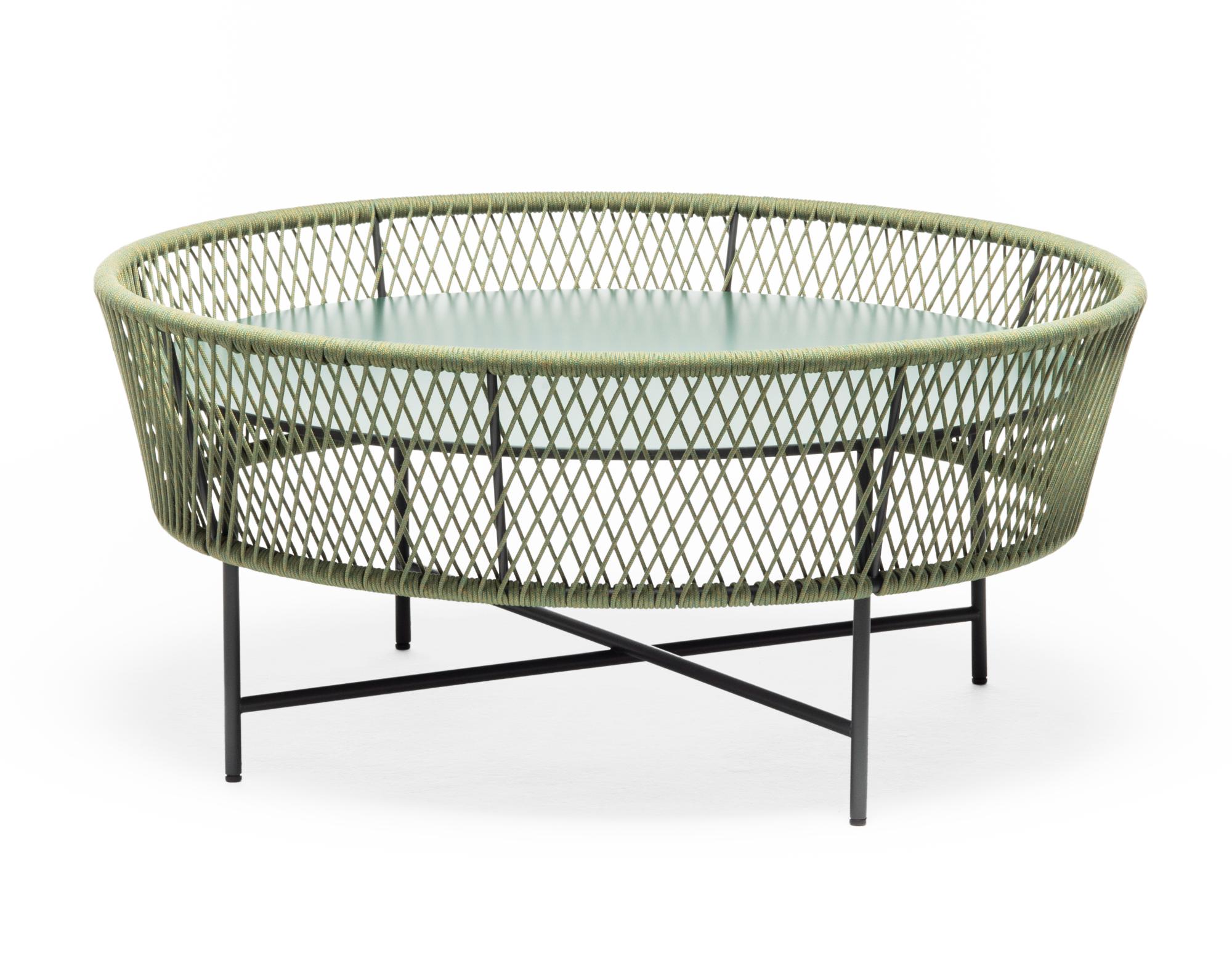 Mesa de Centro Redonda para Exterior Tamburo LG Verde