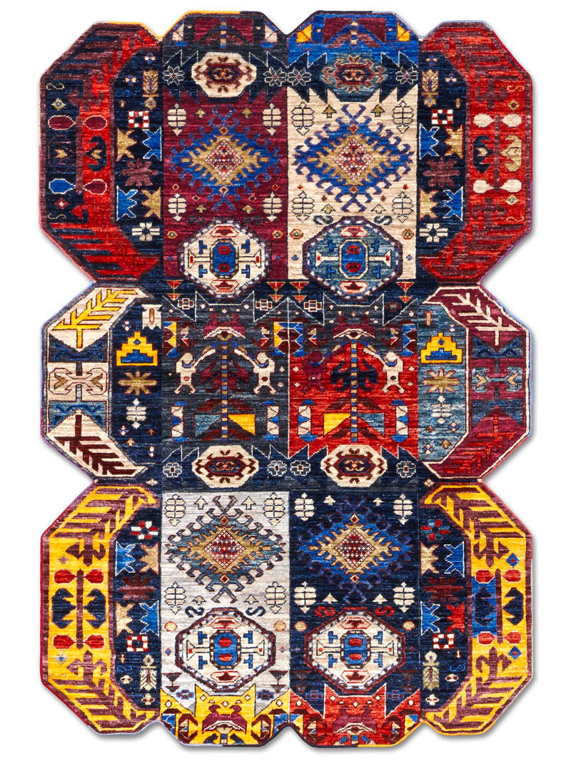 Tapete Multishape Feito à Mão Luxury | Tamanho: 122 × 183 cm