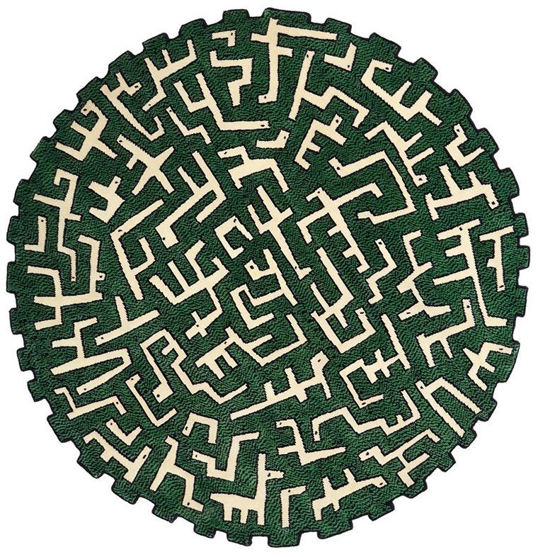 Tapete Ciliophora Verde Redondo Designer