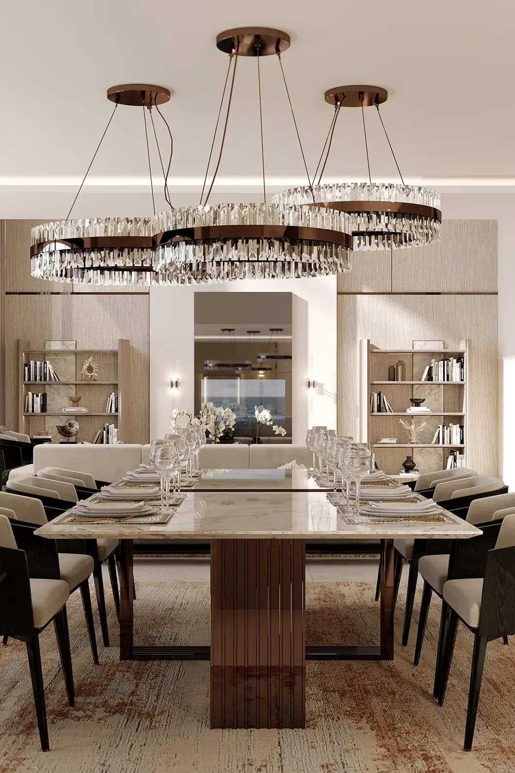 Mesa de Jantar Preta XL Whirlwind