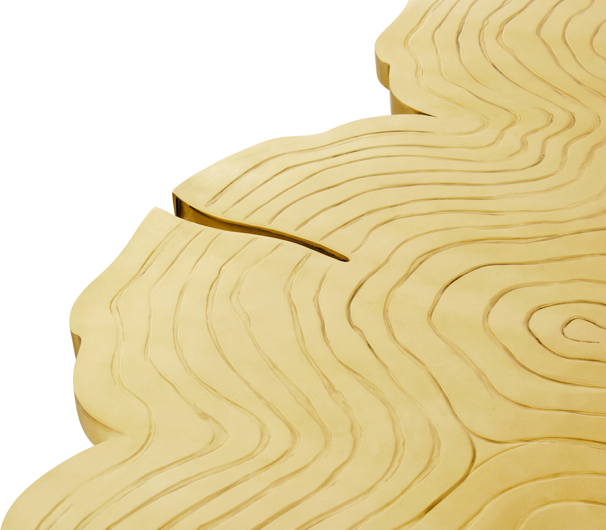 Mesa de Jantar Dourada Artisan | Dimensões: L 350 cm