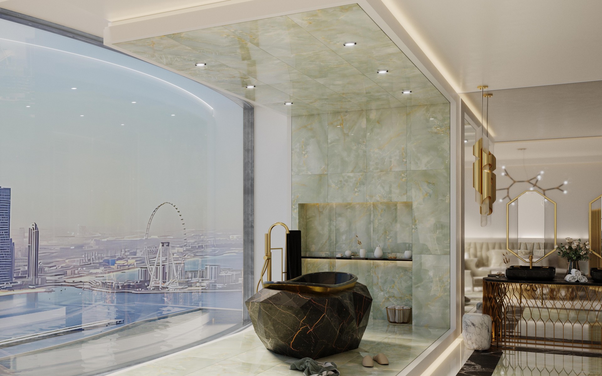 Banheira Gemstone mármore falso - 3