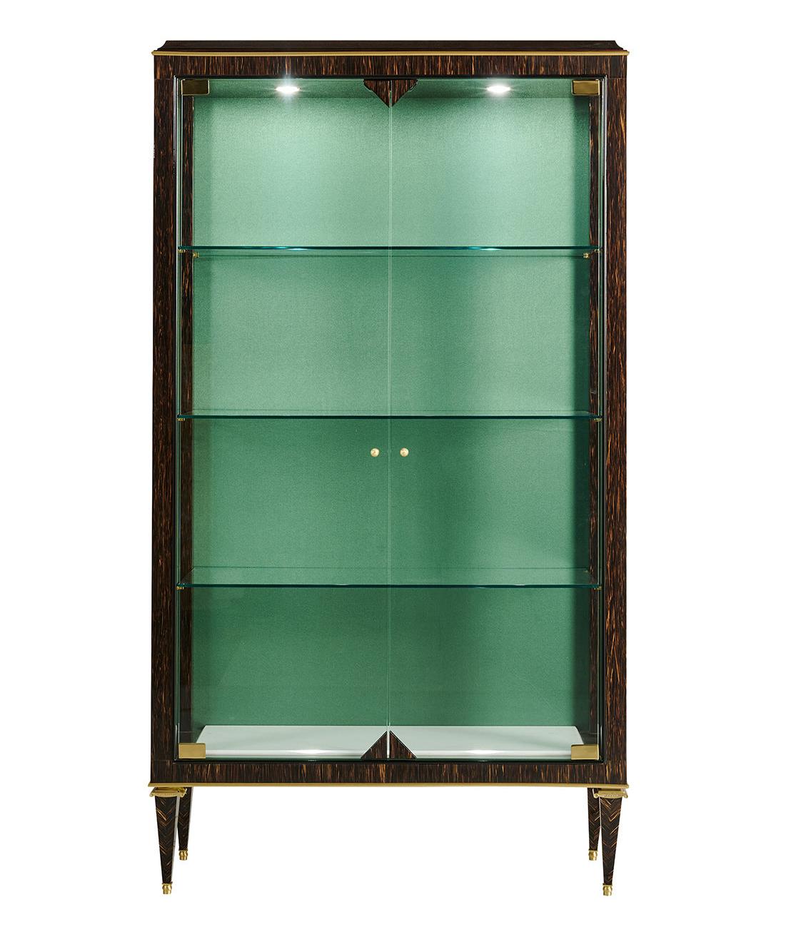 Armário Palm Wood com Detalhes em Latão