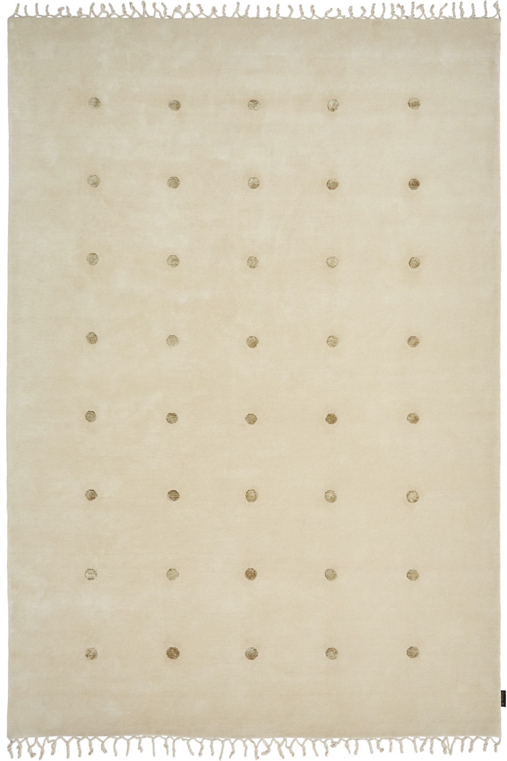 Tapete Punti Bege Tecido à Mão