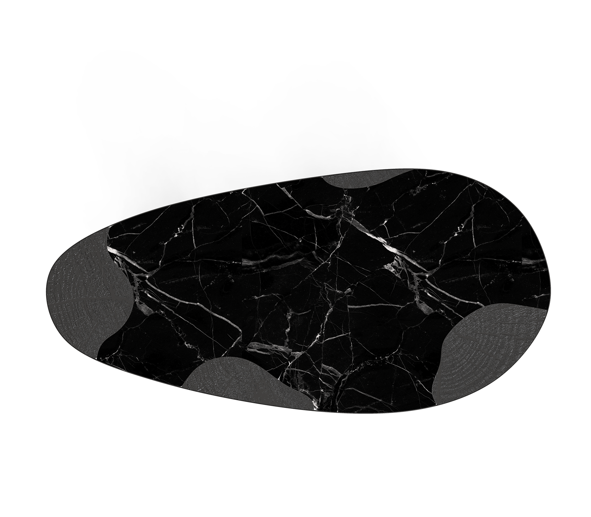 Mesa de Jantar Athena Mármore Nero e Ônix