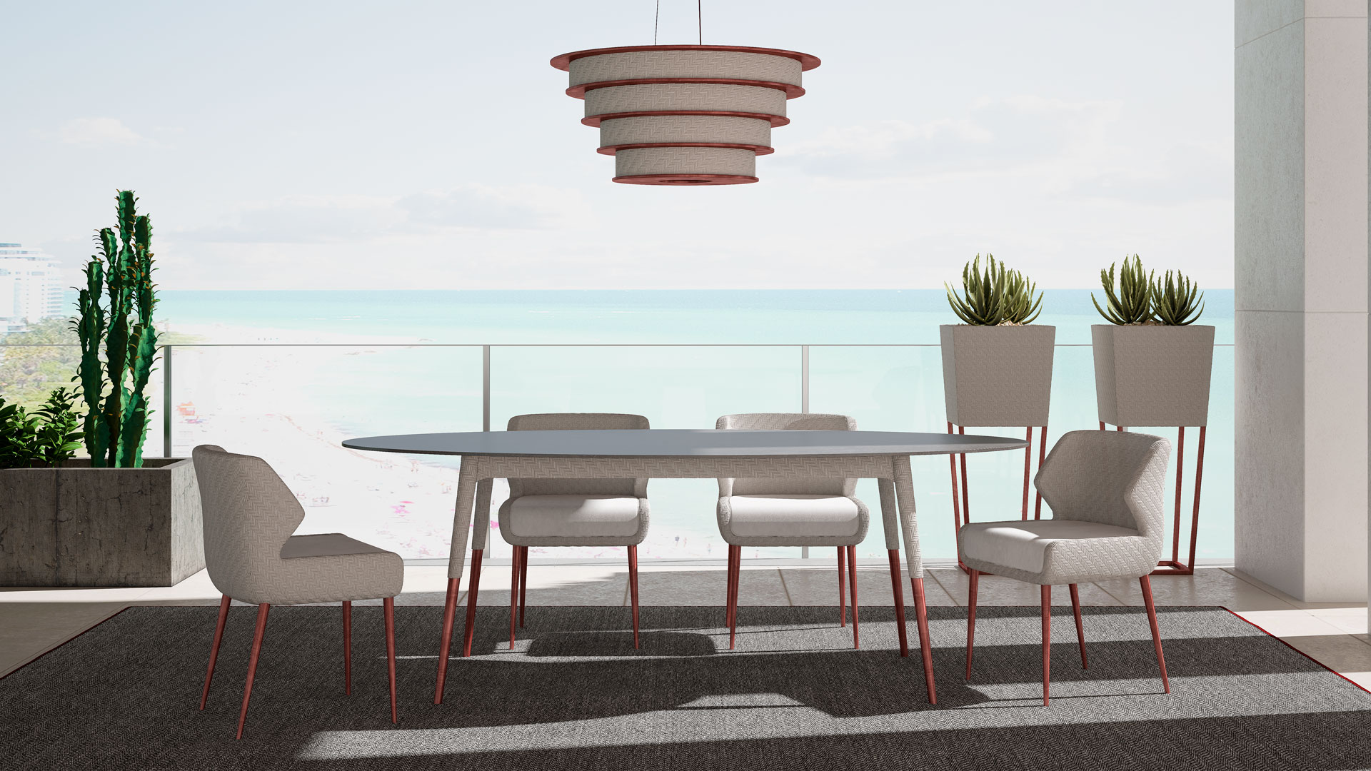 Mesa de jantar de exterior