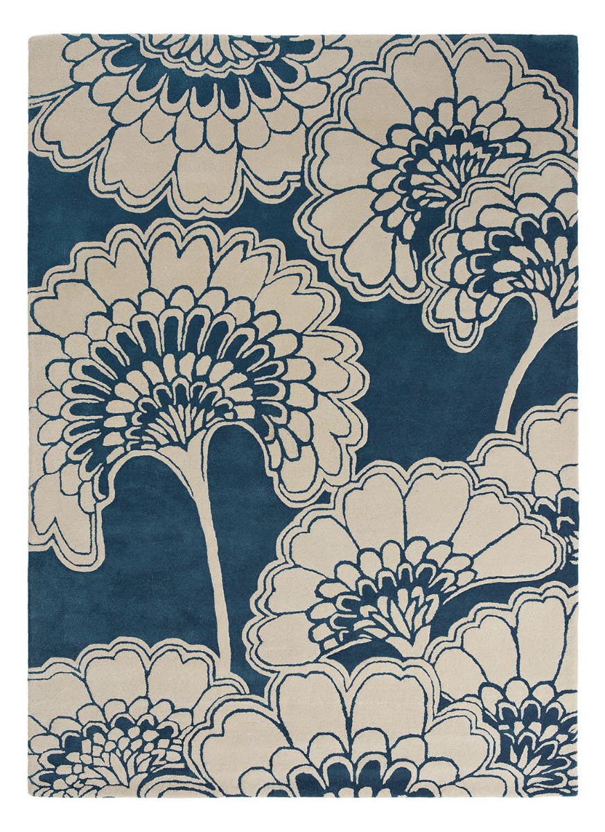 Tapete Japanese Floral Meia-noite | Tamanho: 120 × 180 cm