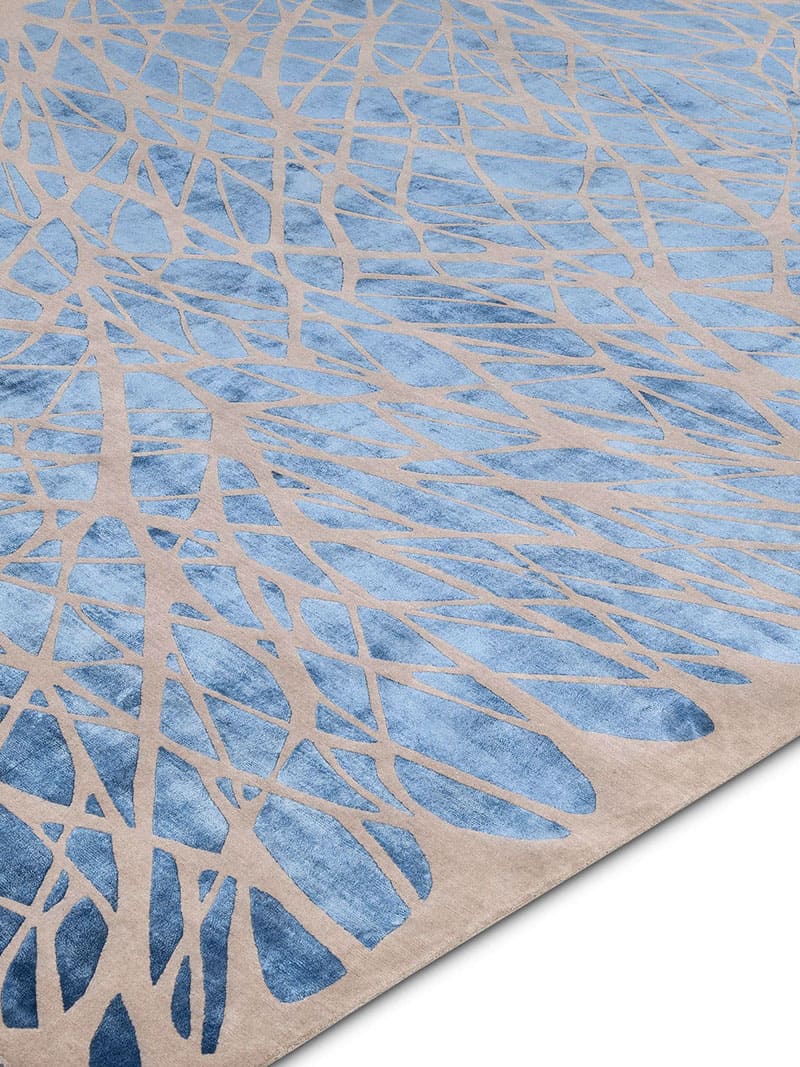 Tapete Dresden Navy Azul Feito à Mão