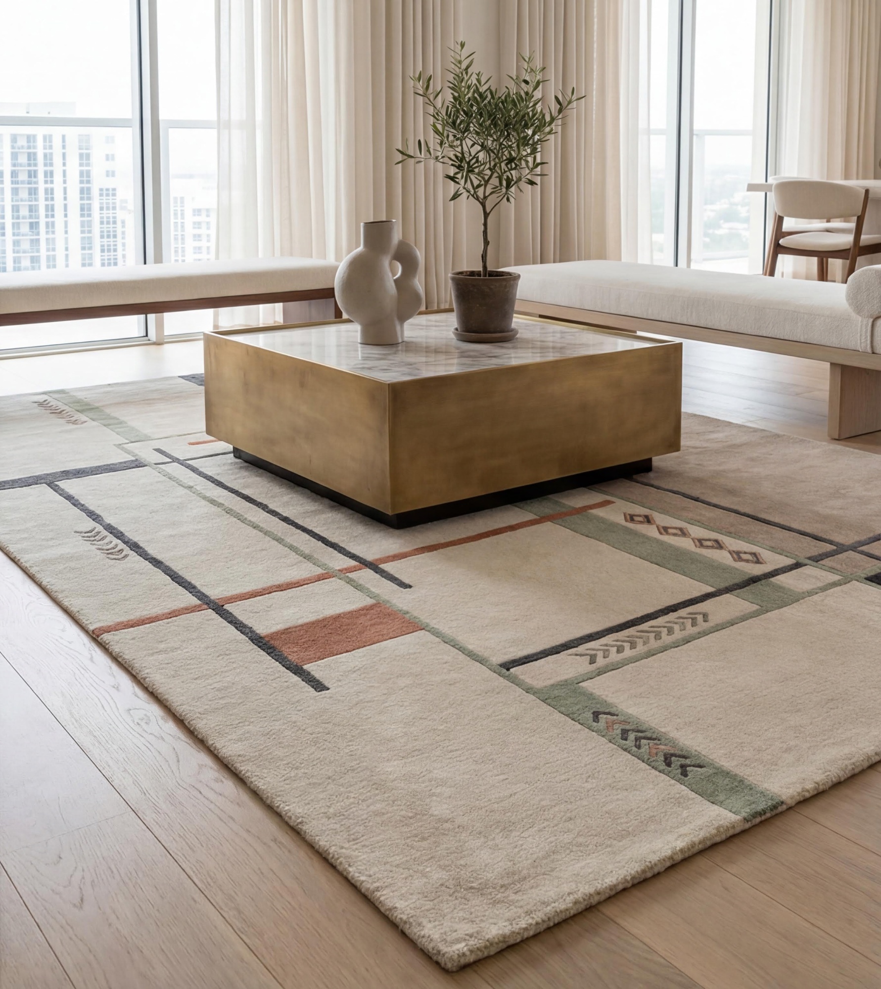 Tapete Architect Lines Taupe