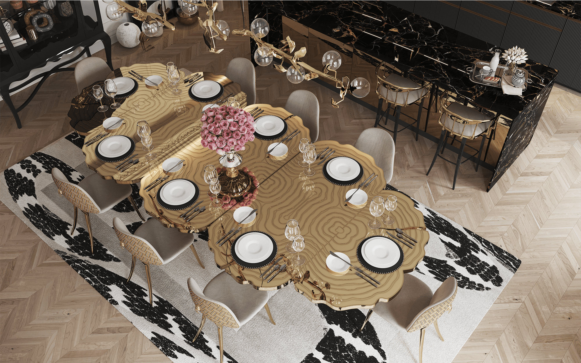 Mesa de Jantar Pátina Artisan | Dimensões: L 230 cm