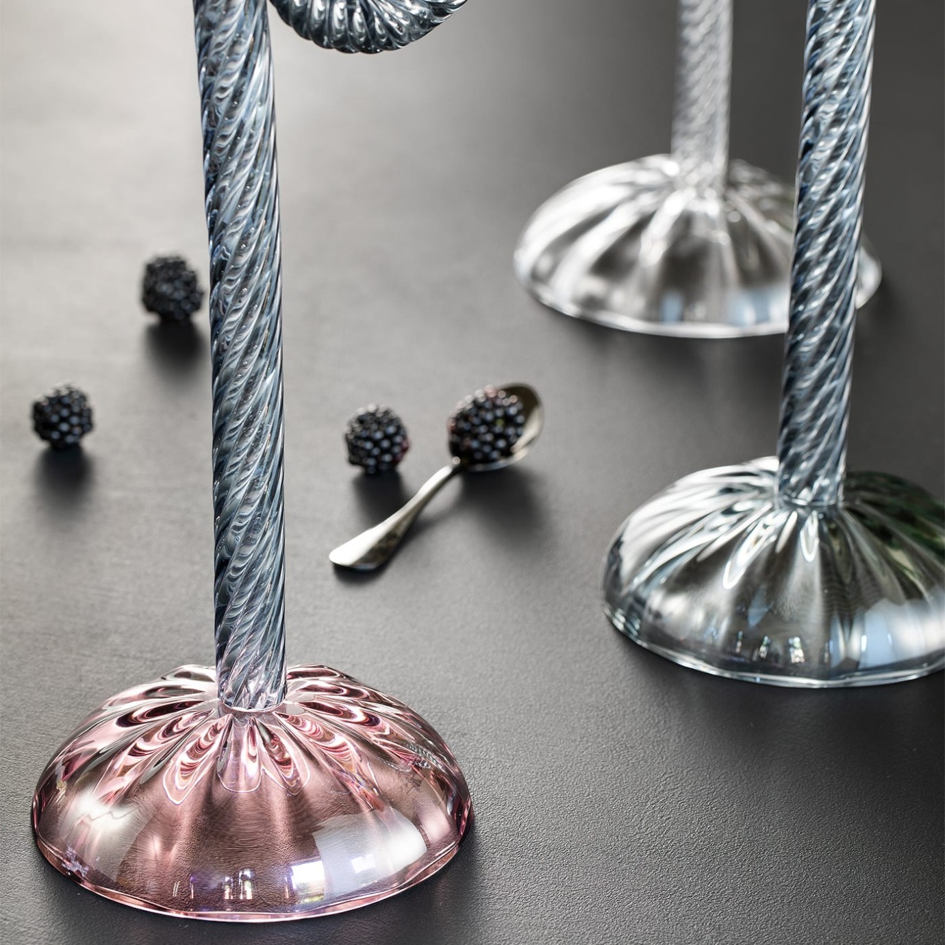 Castiçal Venetian Knot em Vidro de Murano
