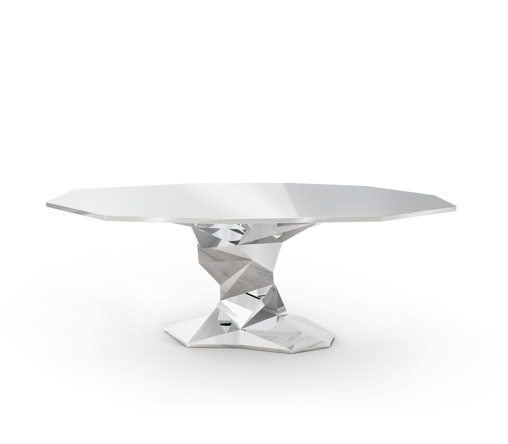 Mesa de Jantar Luxe Prateada Bonsai