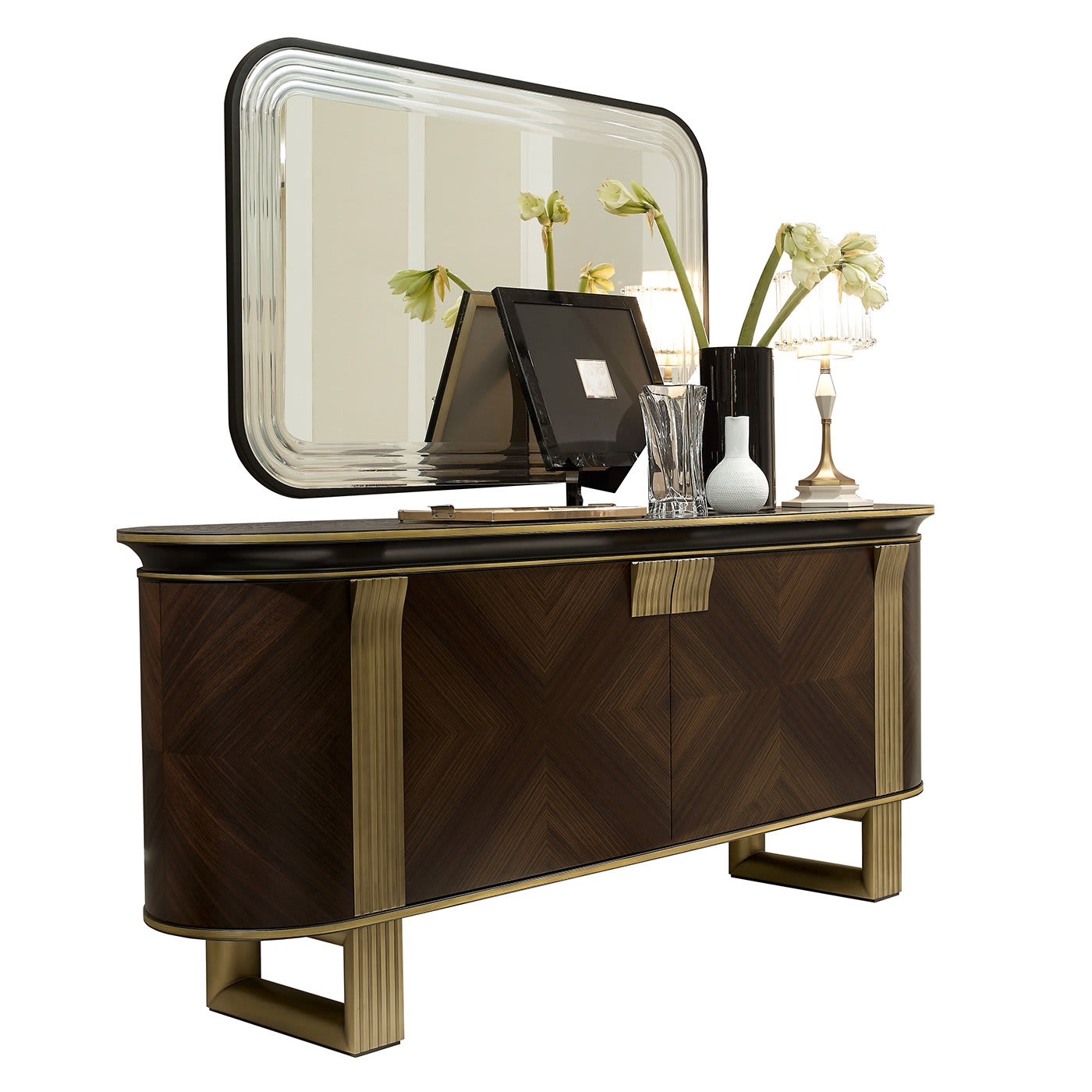 Aparador italiano pau-rosa | Configuração: Com espelho