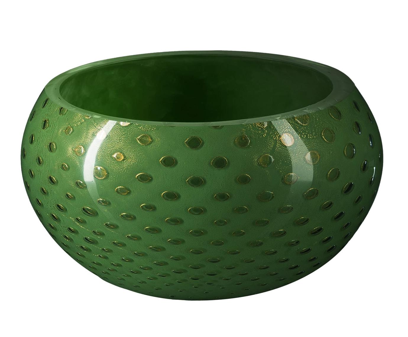 Taça Mocenigo Verde Escuro e Dourada