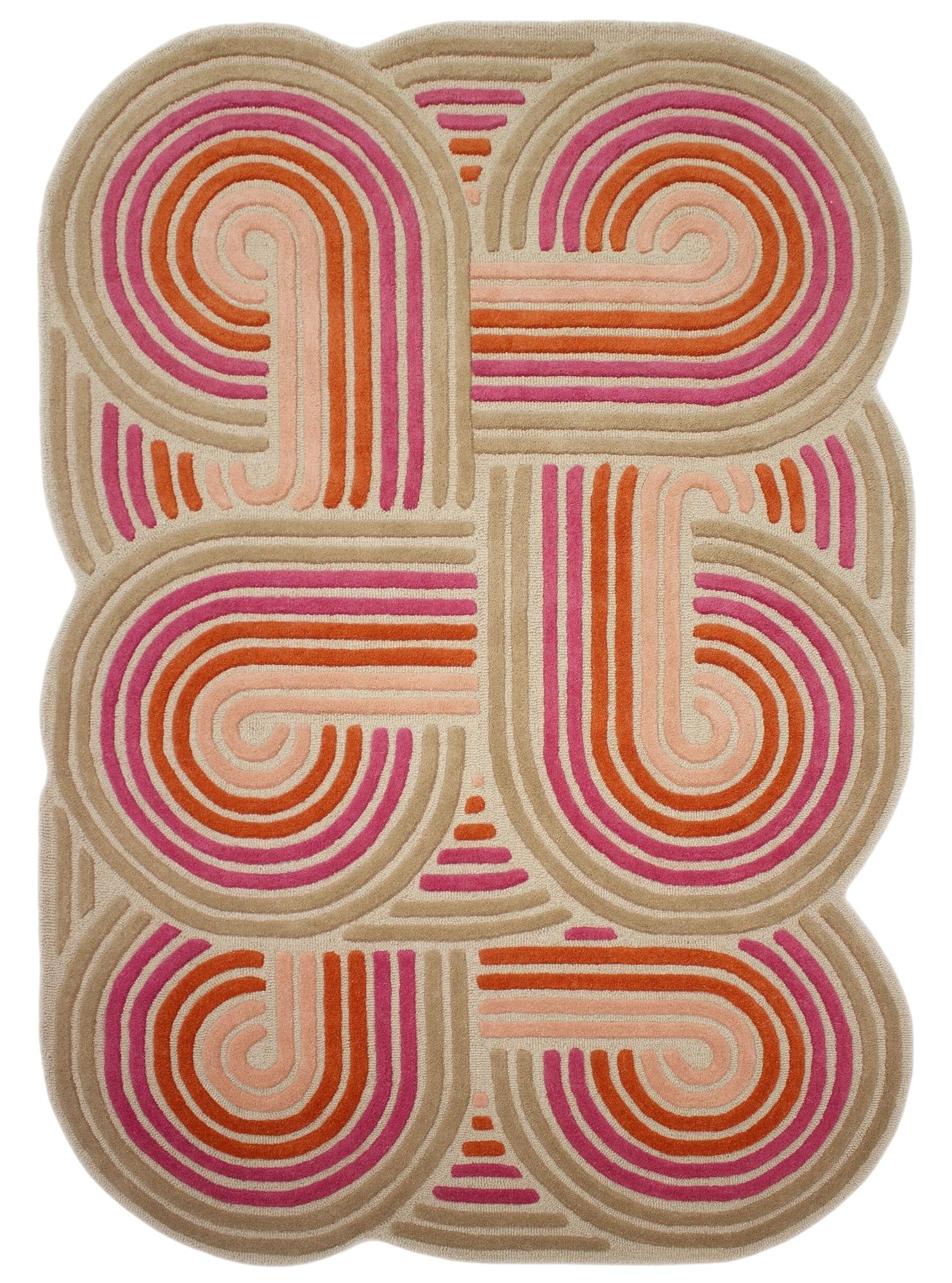 Tapete Espiral Enrolada Rosa