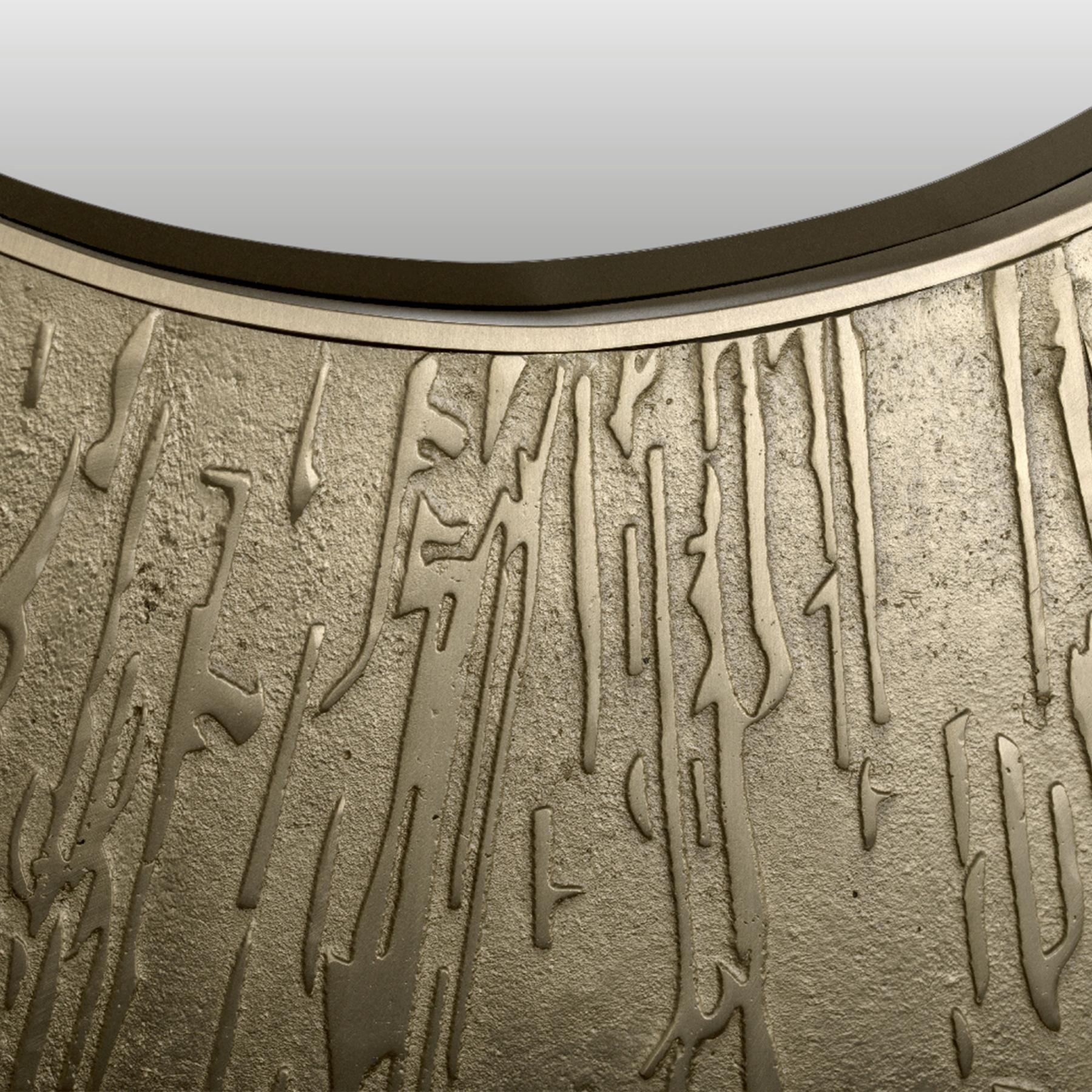 Espelho de destaque redondo em latão