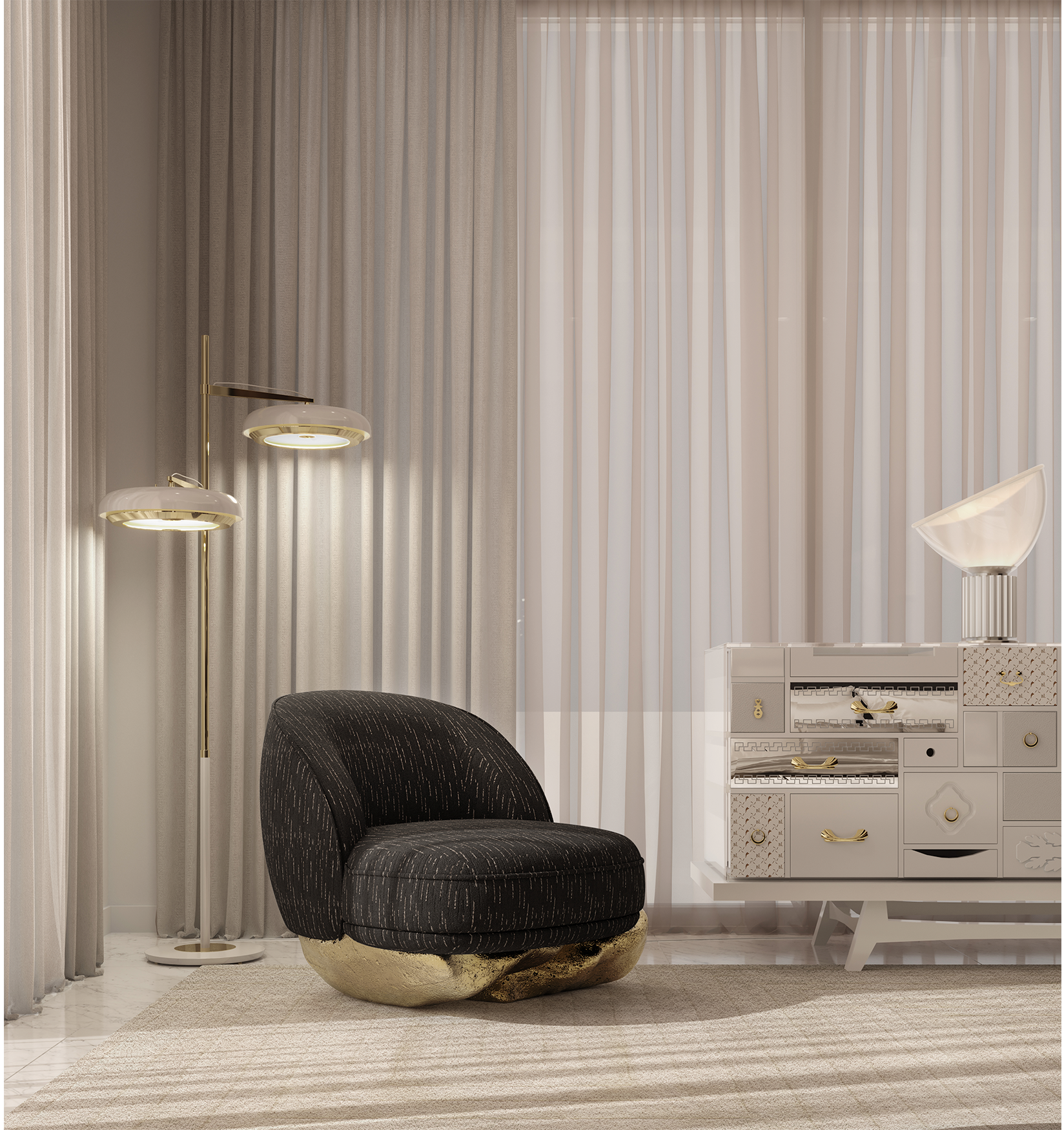 Poltrona Preta Angora