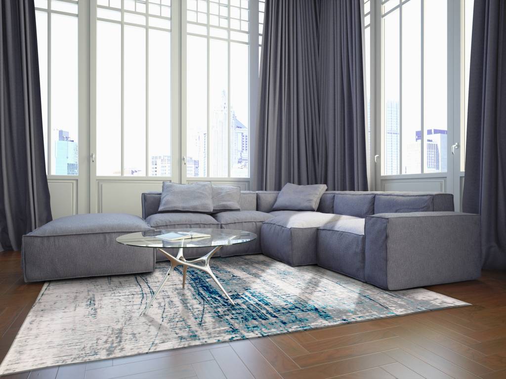 Tapete Bronx Azurite 8421 | Tamanho: 170 × 240 cm