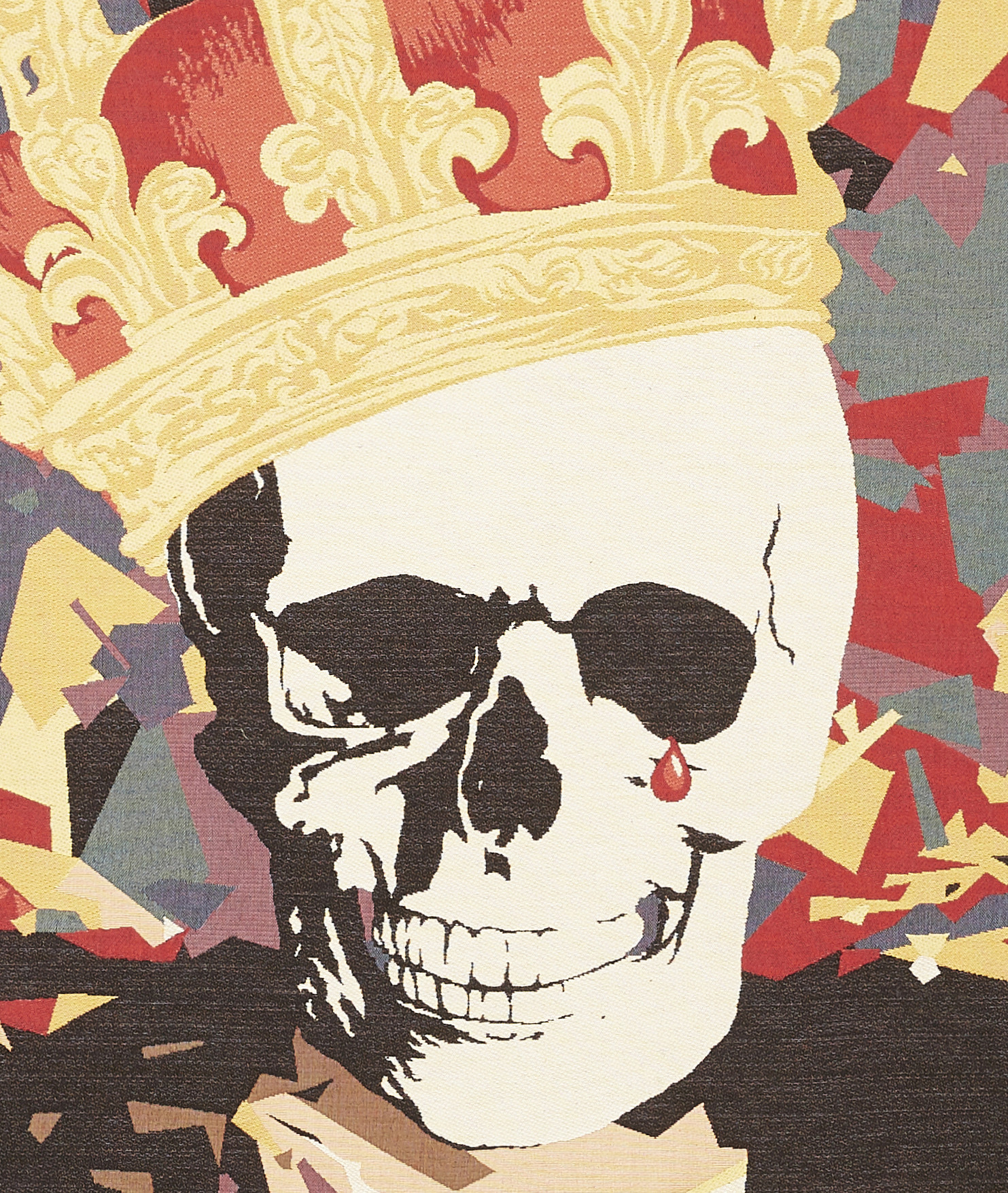 Tapeçaria cavaleiro esqueleto