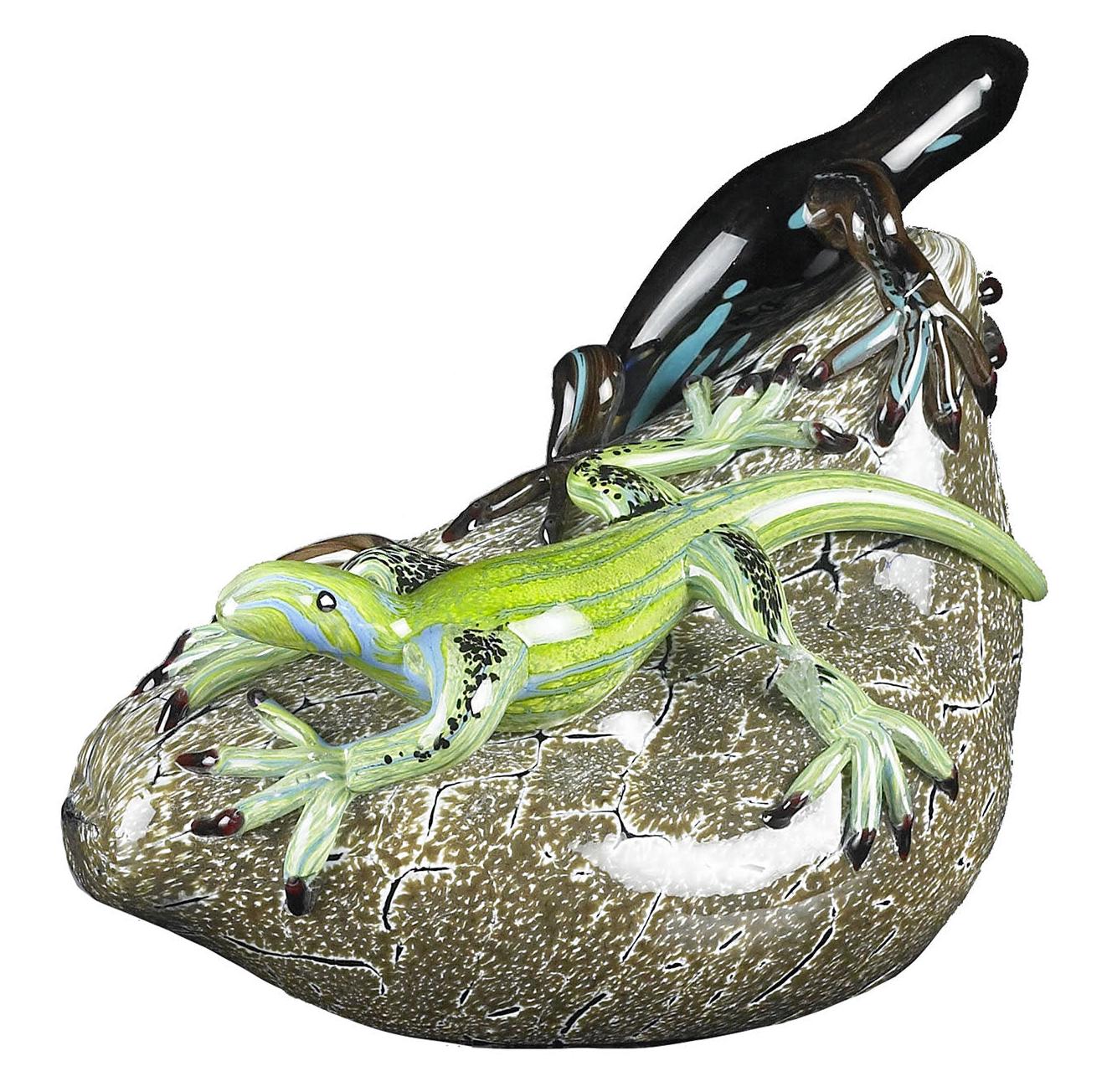 Escultura Lagartos em Pedra