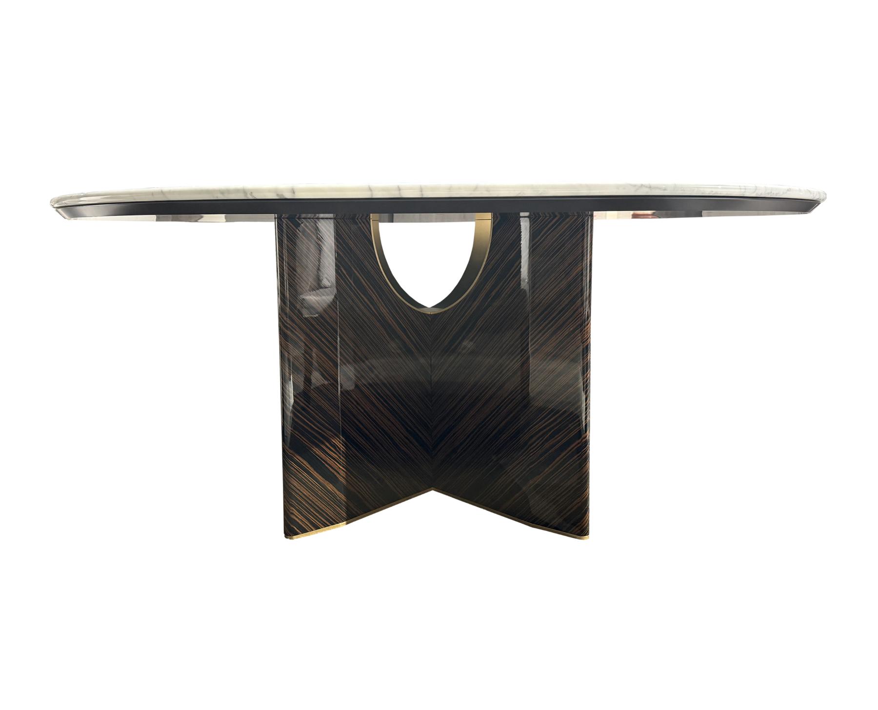 Mesa de Jantar Redonda Modo em Mármore