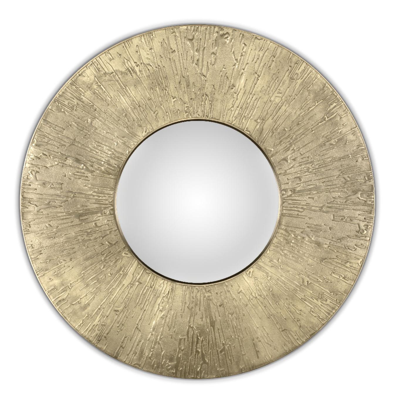 Espelho de destaque redondo em latão