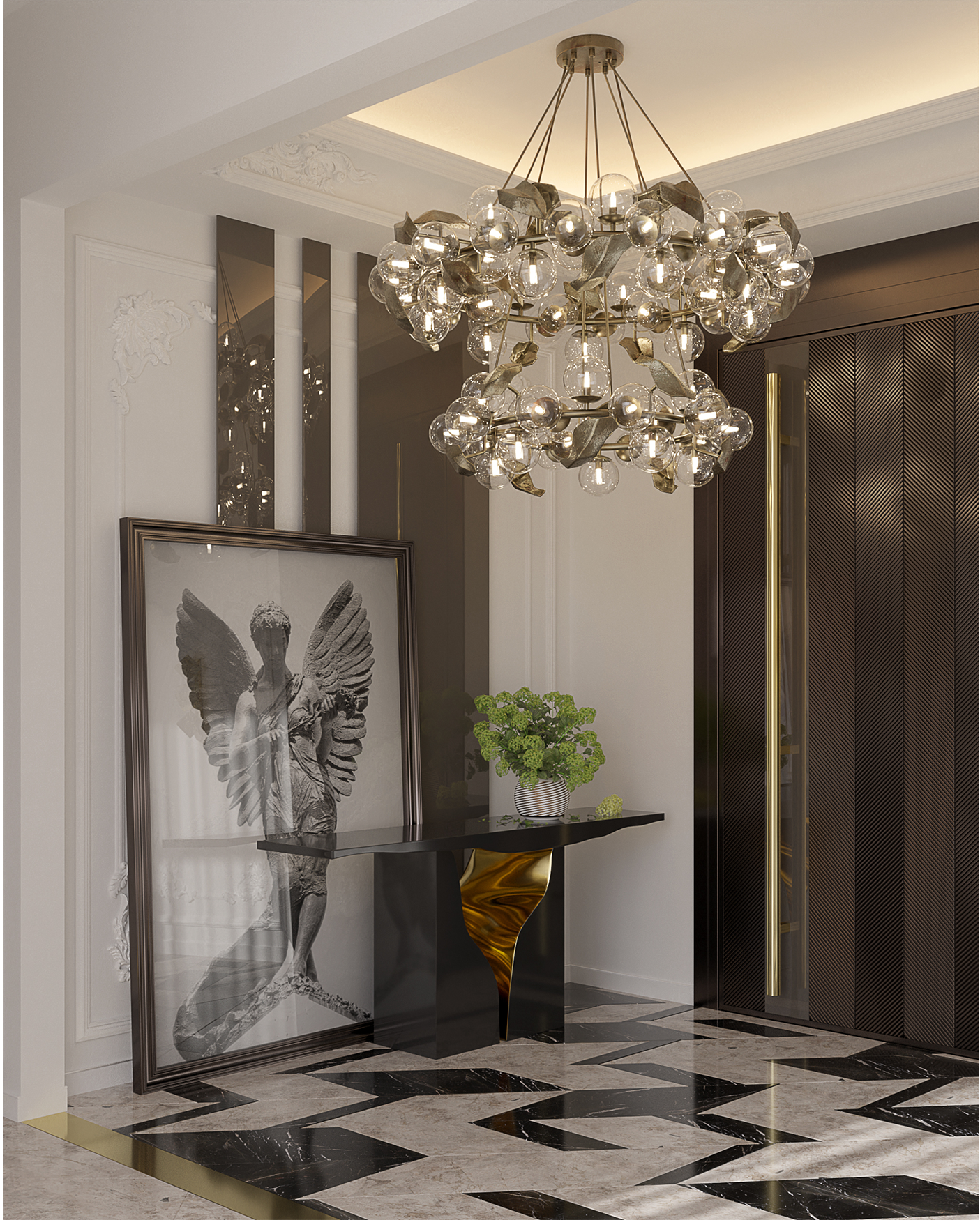 Candeeiro suspenso redondo II Athena