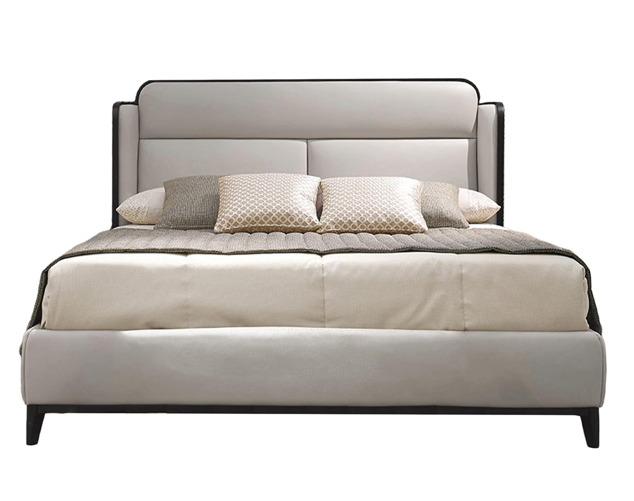 Cama Italiana Bege Dilan | Tamanho do colchão: 200 × 200 cm
