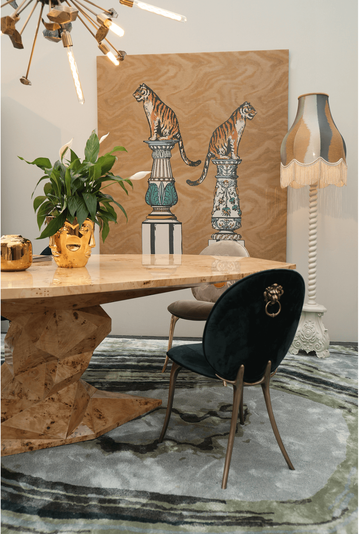 Mesa de Jantar Luxe Raiz Choupo Bonsai