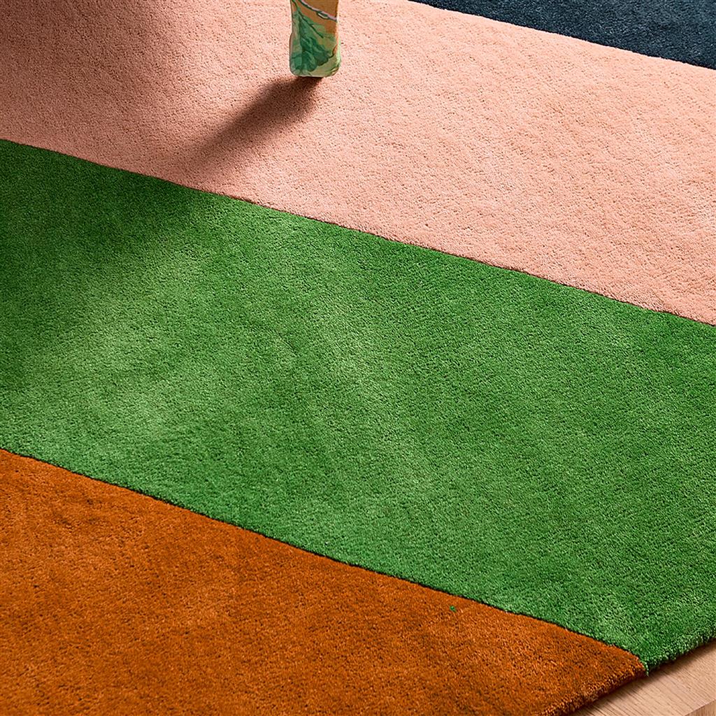 Tapete Sherbet Stripe Esmeralda/Âmbar | Tamanho: 200 × 280 cm