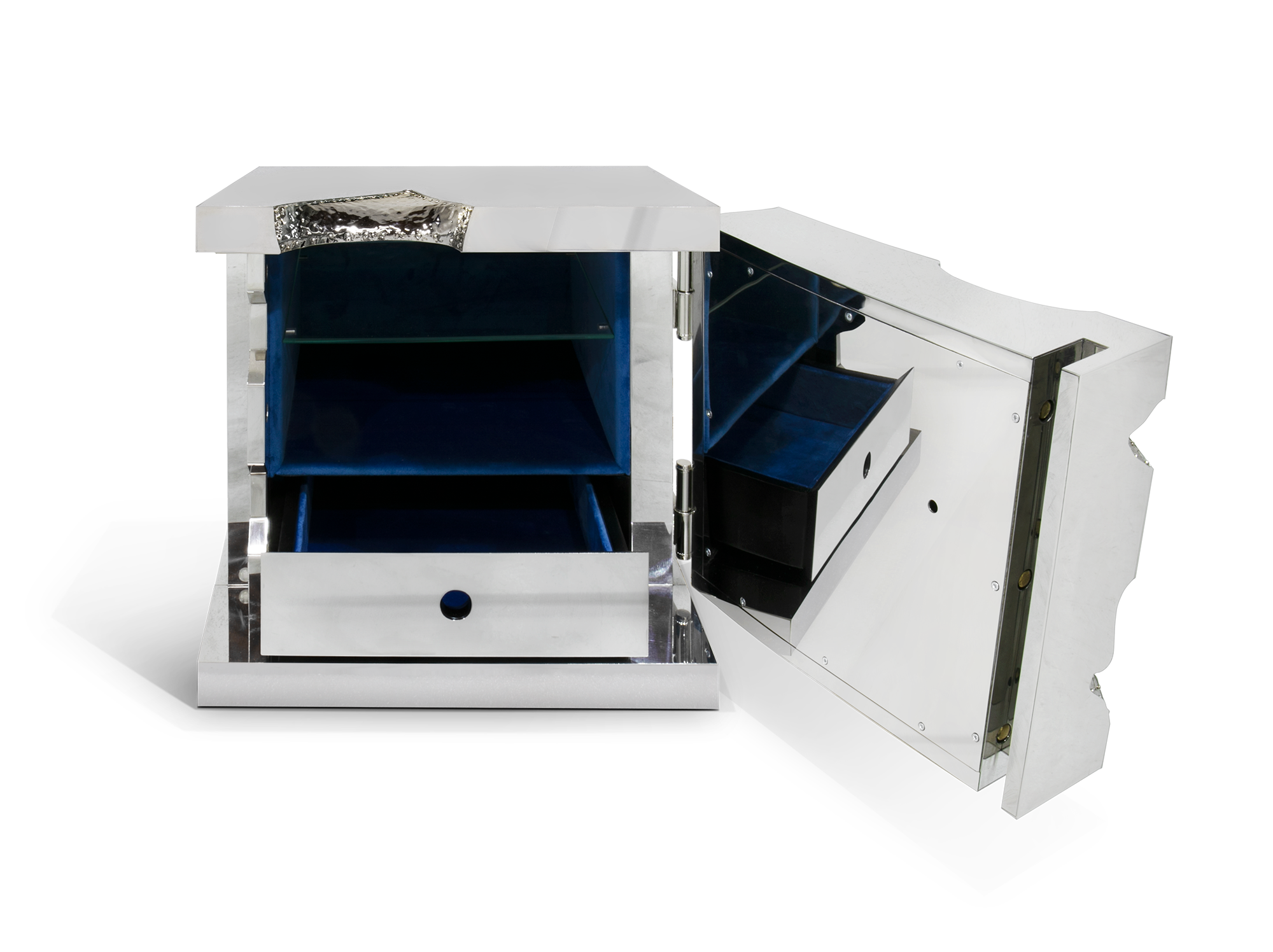 Cofre para Joias Prateado Tycoon