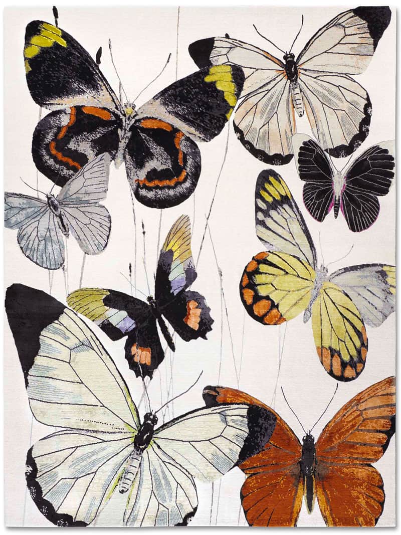 Tapete Butterfly Tecido à Mão | Tamanho: 250 × 300 cm