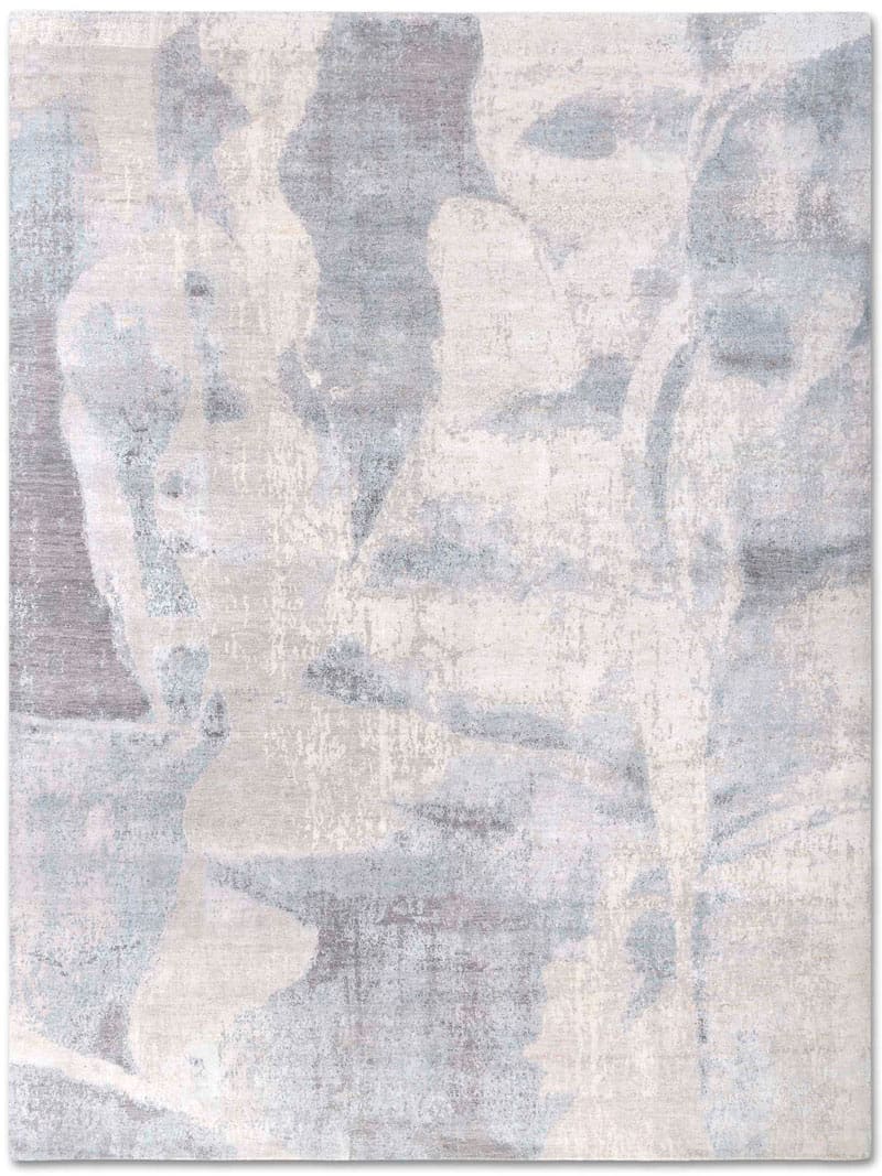 Tapete Cinzento / Marfim Feito à Mão | Tamanho: 250 × 300 cm