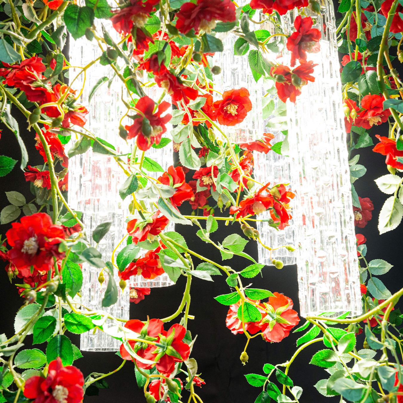 Lustre Quadrado Red Roses