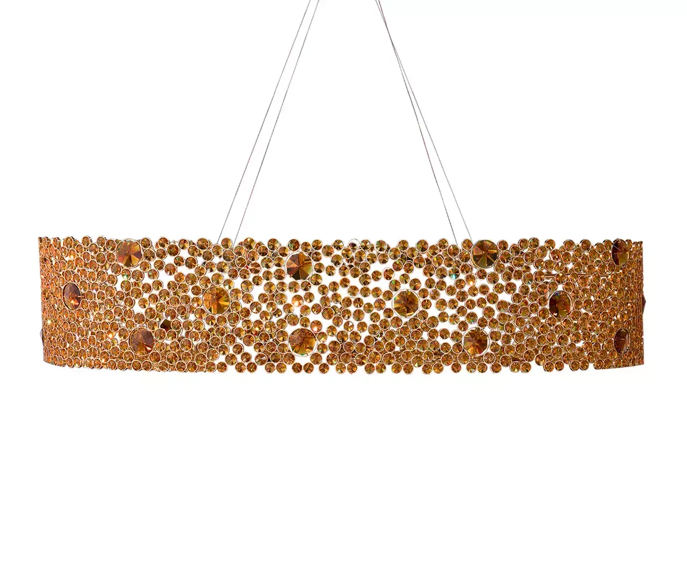 Lustre oval vidro bronze Eternelle