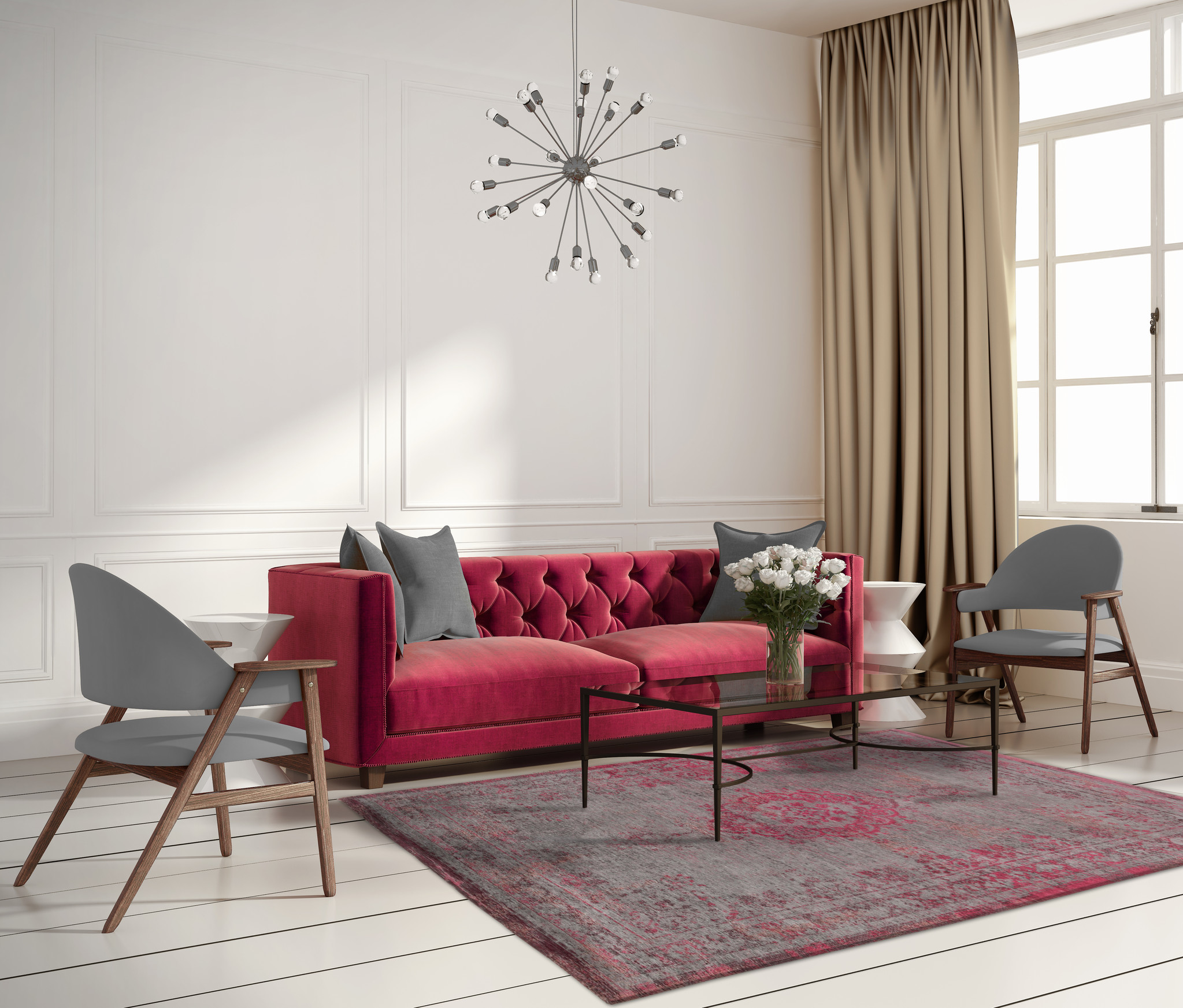 Tapete Vintage Style Pink Flash 8261 | Tamanho: 140 × 200 cm