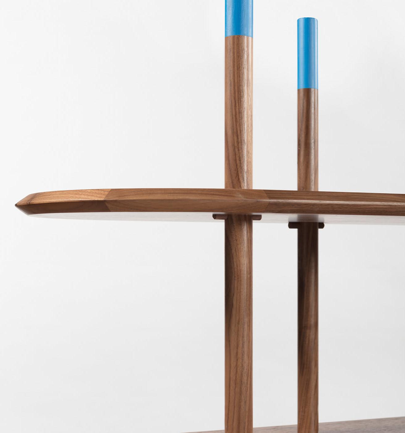 Estante Modular Moderna em Nogueira Canaletto