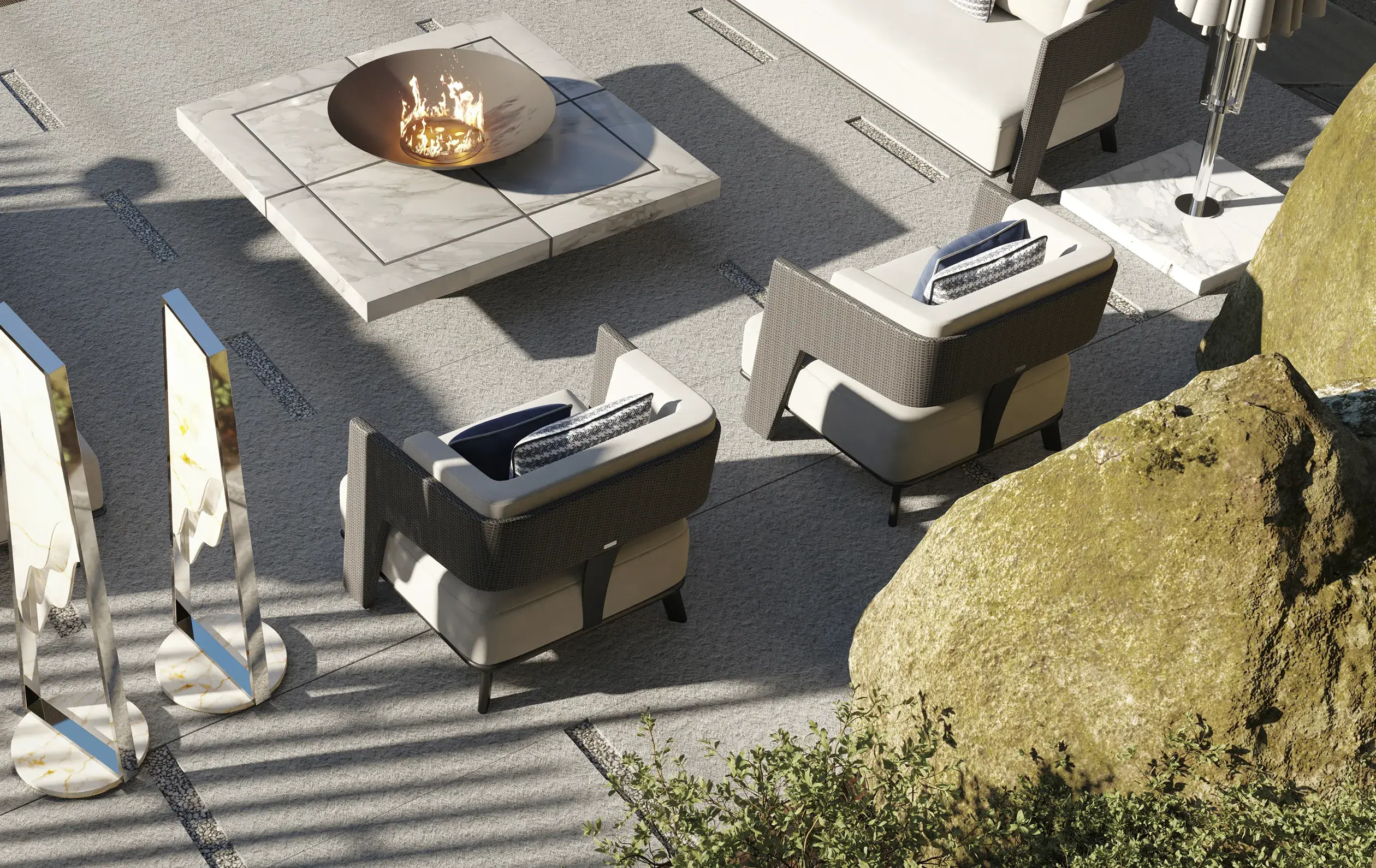 Poltrona Crown cinzenta - 1