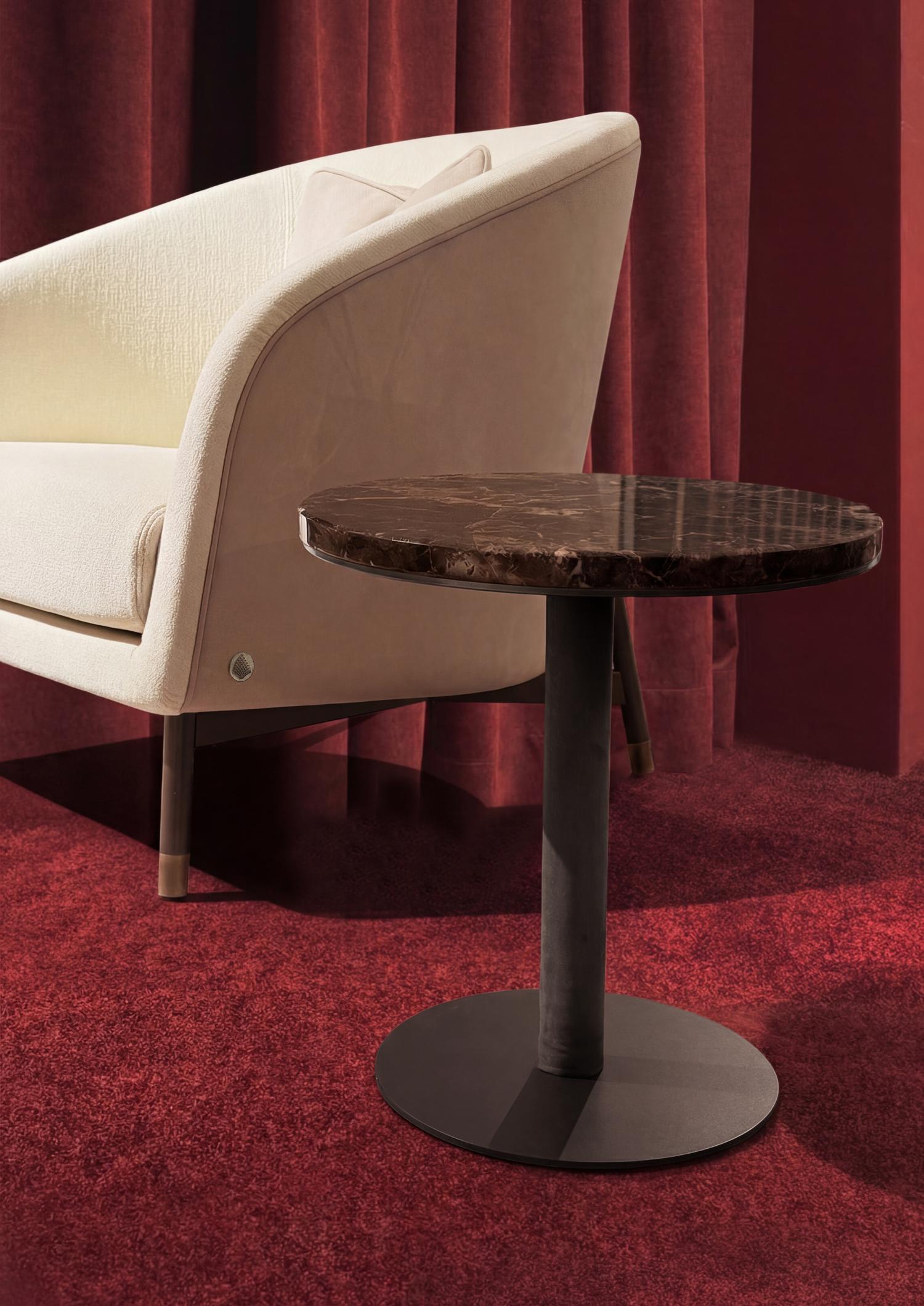 Mesa de Centro Redonda Daniel em Mármore