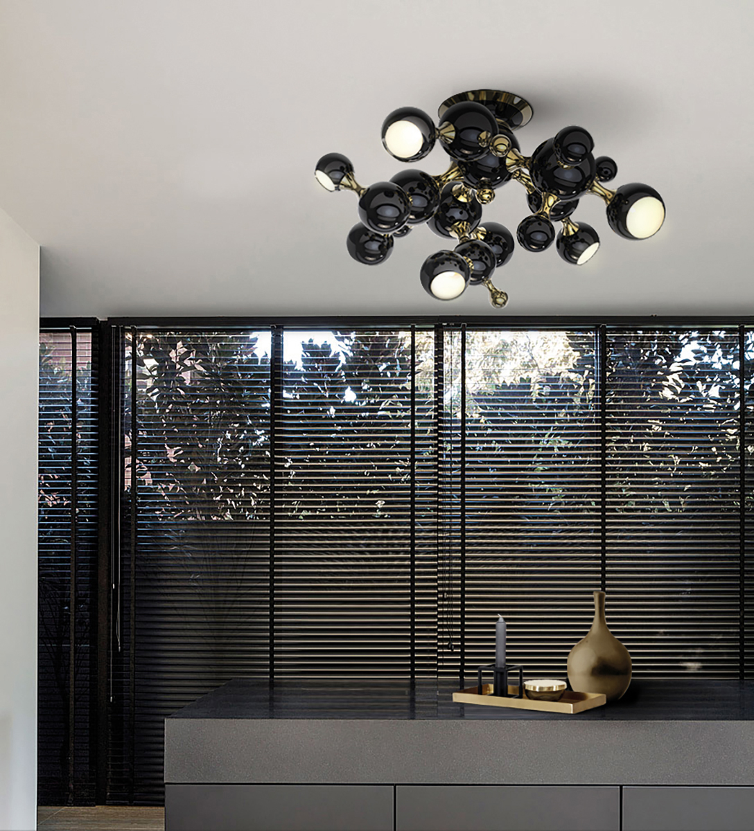 Candeeiro suspenso teto molecular