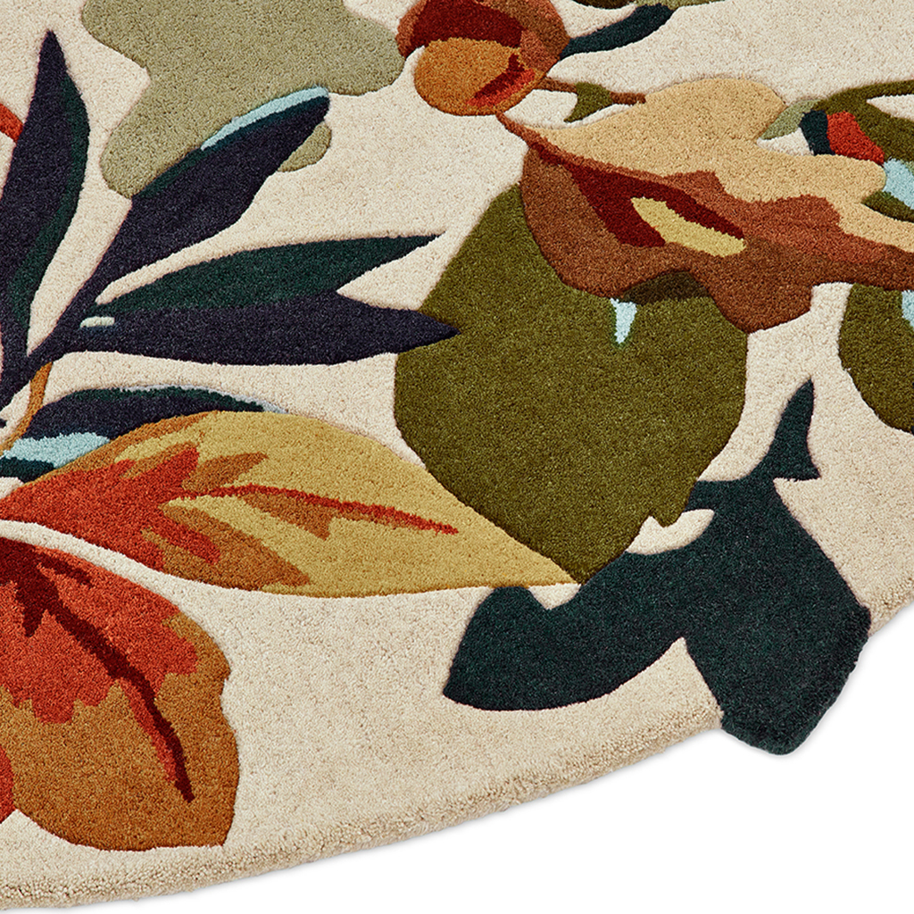 Tapete Redondo Robin's Wood Castanho Ferrugem