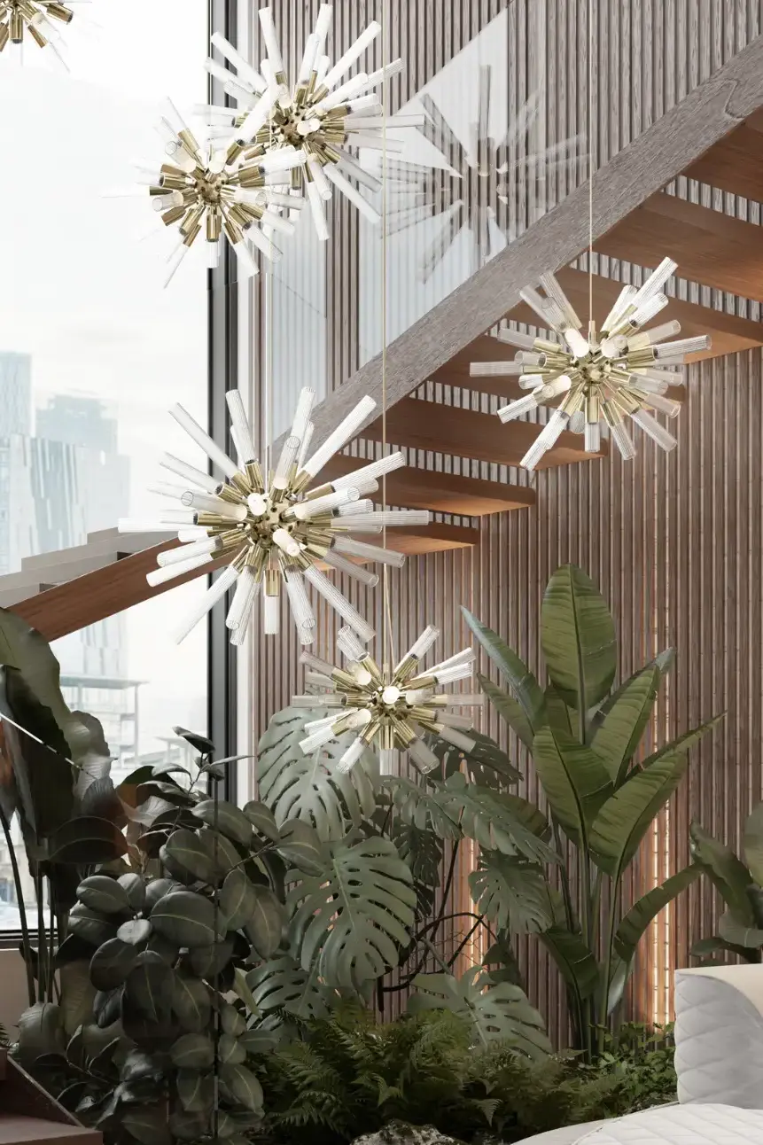 Candeeiro suspenso Sputnik cascata - 4