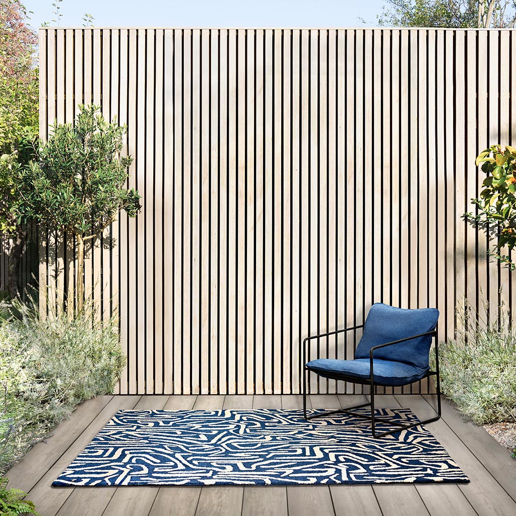 Tapete Exterior Melodic Azul | Tamanho: 200 × 280 cm