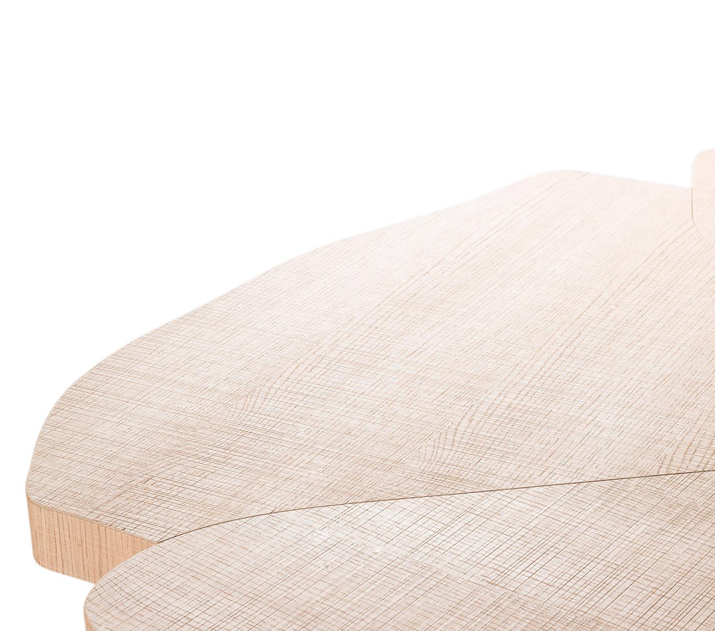 Mesa de Jantar Oval em Madeira Natural