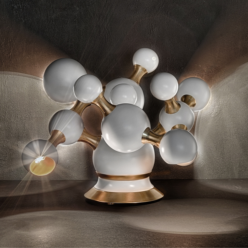 Candeeiro de mesa molecular