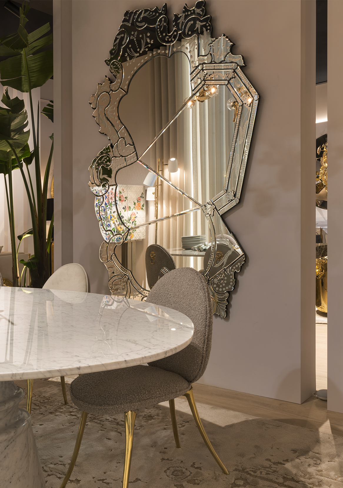 Espelho opulência veneziana