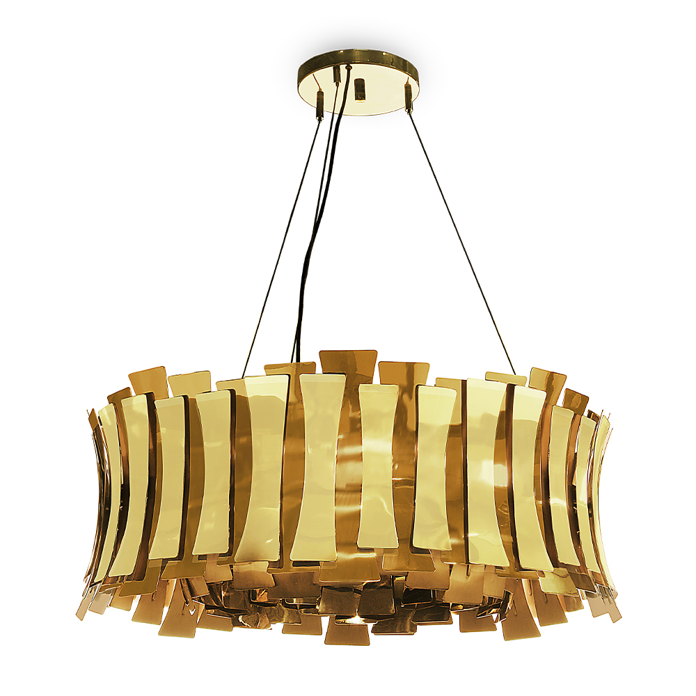 Candeeiro suspenso redondo elegante