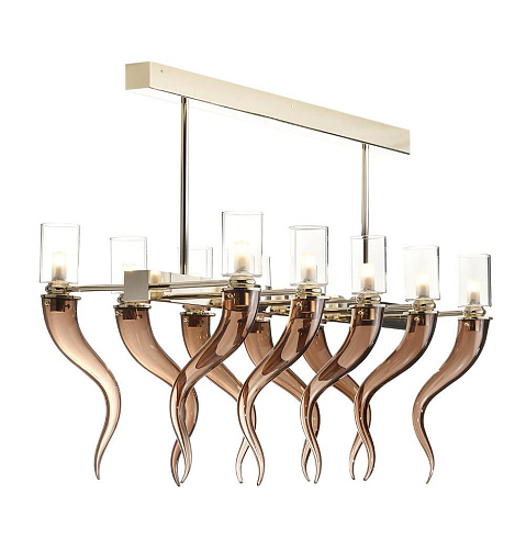 Lustre Murano em Ouro Polido